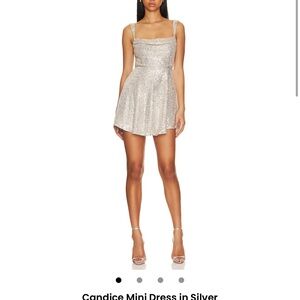 XL Candice Silver Mini Dress